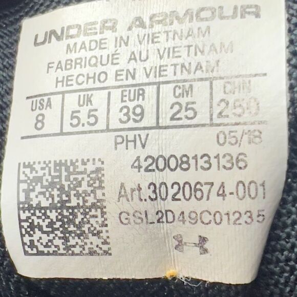 Under Armour Micro G Assert Womens Sz8 Black Mesh running shoes - Picture 8 of 8